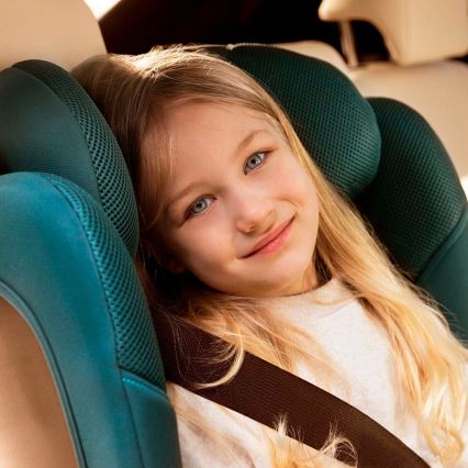 KINDERKRAFT - Skládací autosedačka UNITY 2 i-Size 100-150 cm tyrkysová