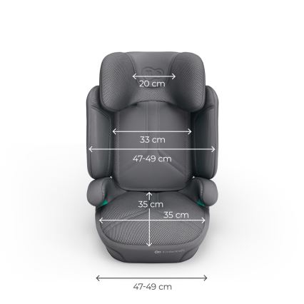 KINDERKRAFT - Skládací autosedačka XPAND 2 PRO 100-150 cm šedá