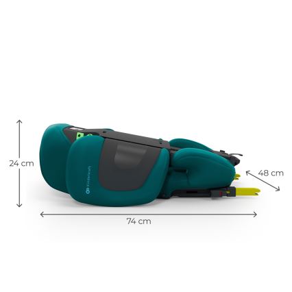 KINDERKRAFT - Skládací autosedačka XPAND 2 PRO 100-150 cm tyrkysová