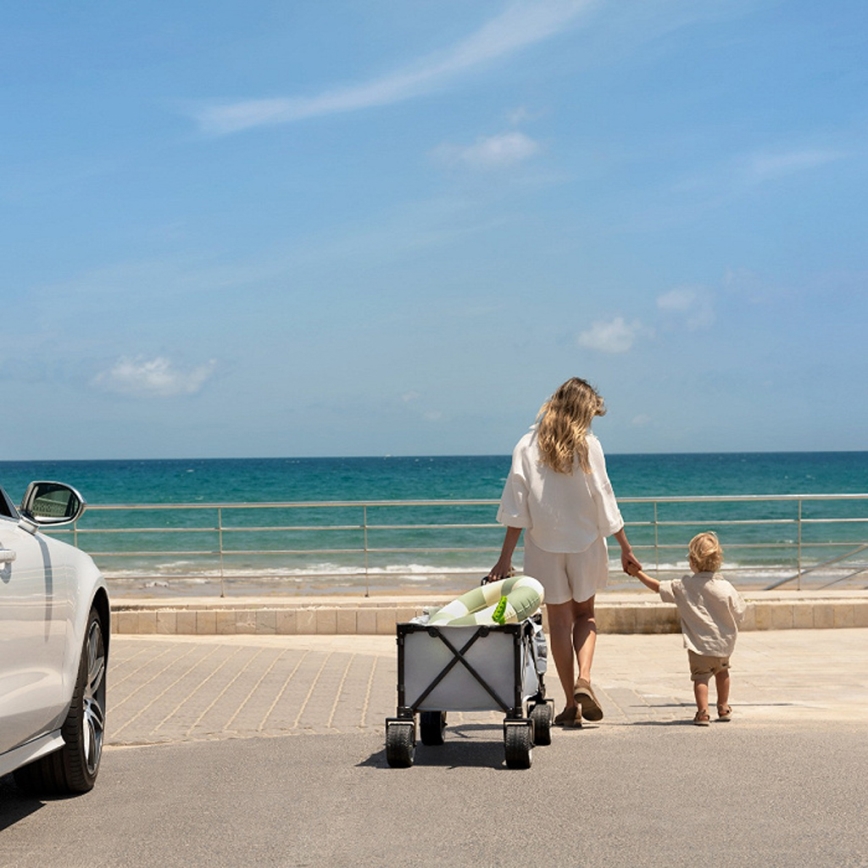 KINDERKRAFT - Skládací přepravní vozík WAGON ROLLSTER šedá