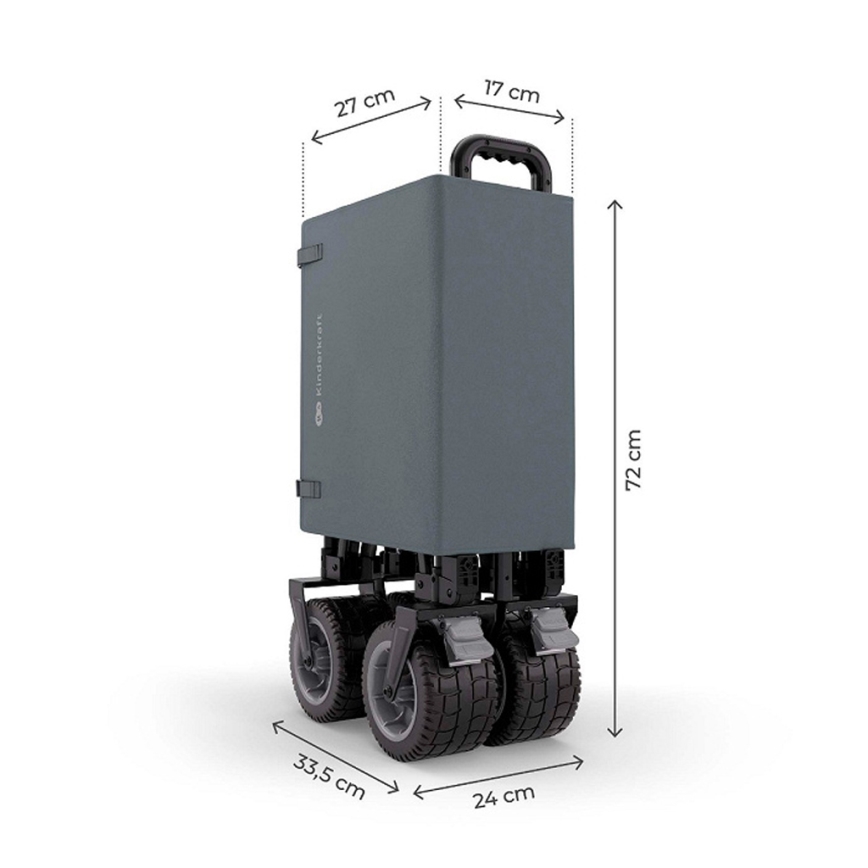 KINDERKRAFT - Skládací přepravní vozík WAGON ROLLSTER šedá