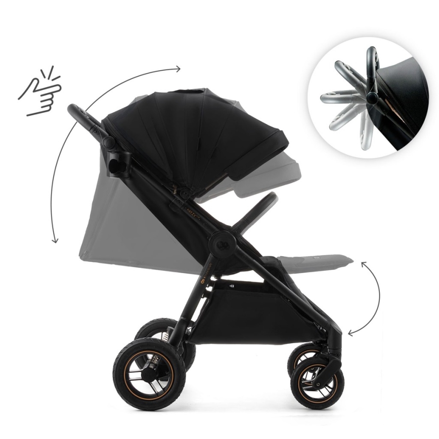 KINDERKRAFT - Sportovní kočárek MITZY Air Black