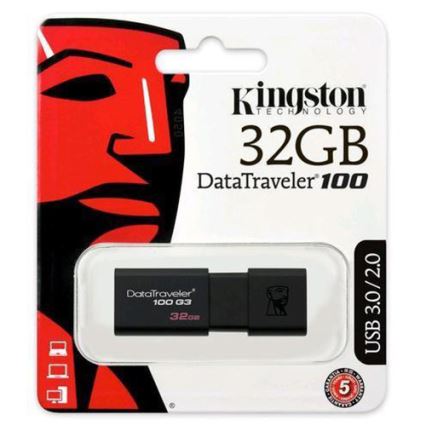 Kingston - Flash Disk DATATRAVELER 100 G3 USB 3.0 32GB černá