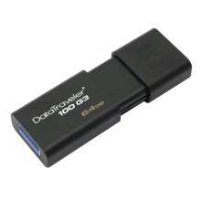 Kingston - Flash Disk DATATRAVELER 100 G3 USB 3.0 64GB černá