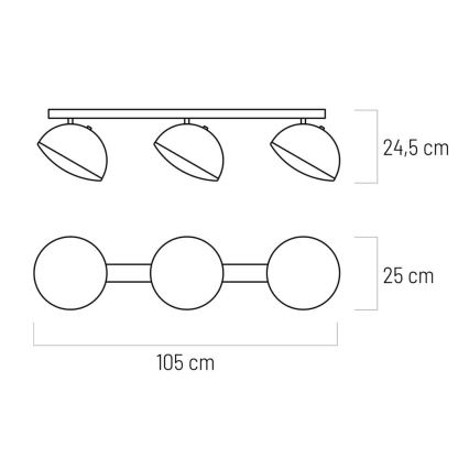 LED Bodové svítidlo CROWD 3xLED/20W/230V černá