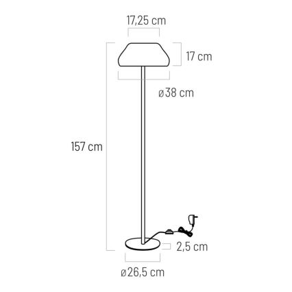 LED Stojací lampa PADDY LED/18W/230V bílá