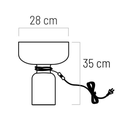 Stolní lampa ABEL 1xE27/11W/230V modrá