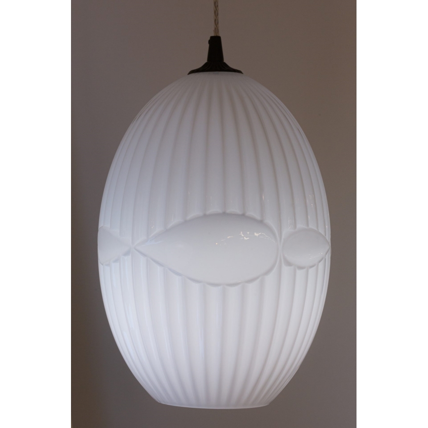 Lustr na lanku ELLIPTIC 1xE27/11W/230V bílá