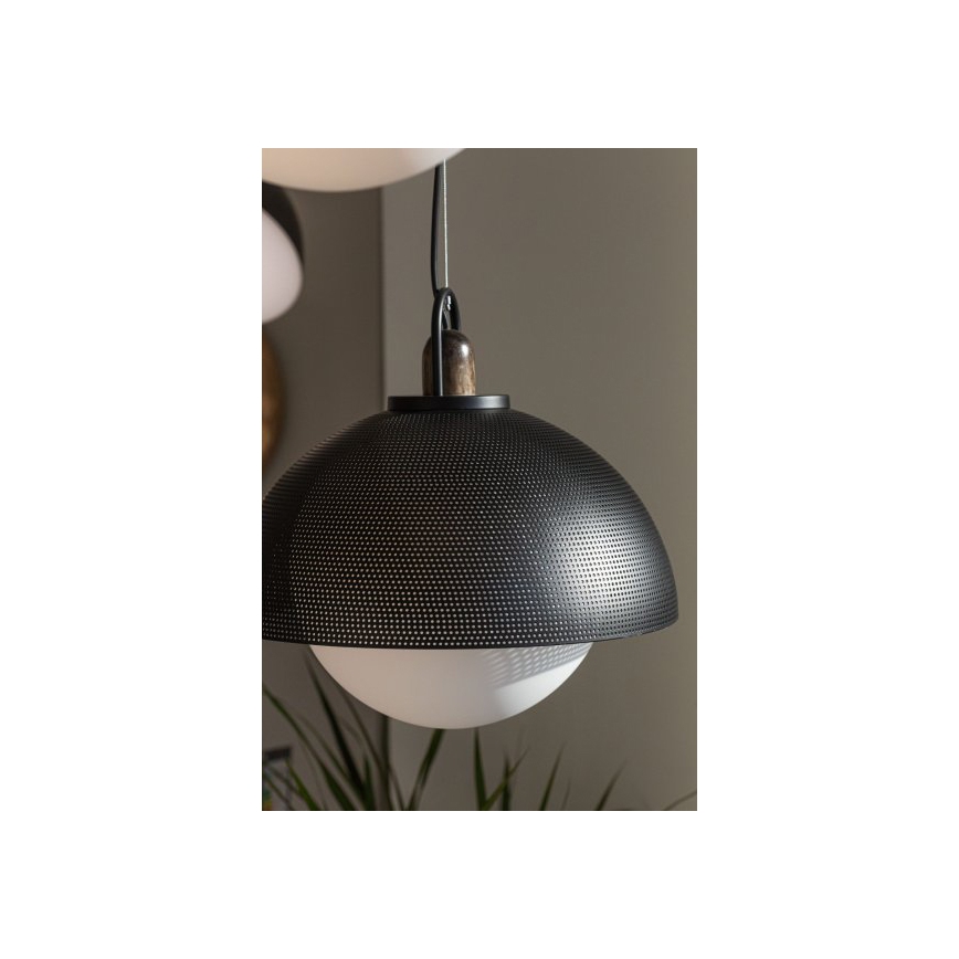 Lustr na lanku GRAVEN 1xE27/11W/230V černá