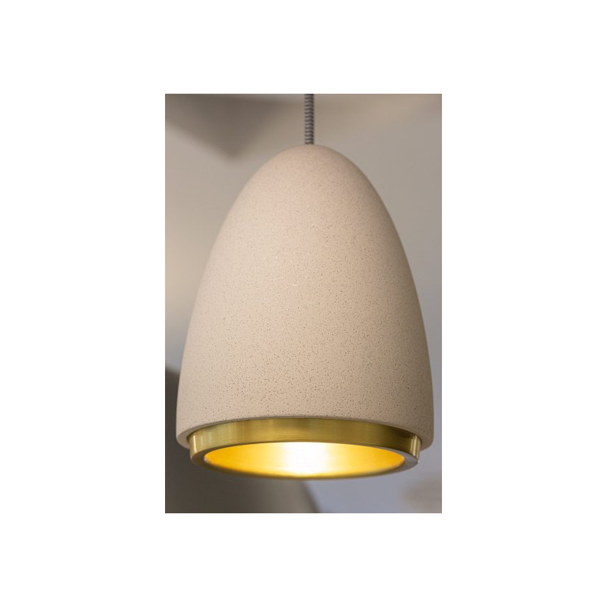 Lustr na lanku CONCRETE 1xGU10/5W/230V šedá/zlatá