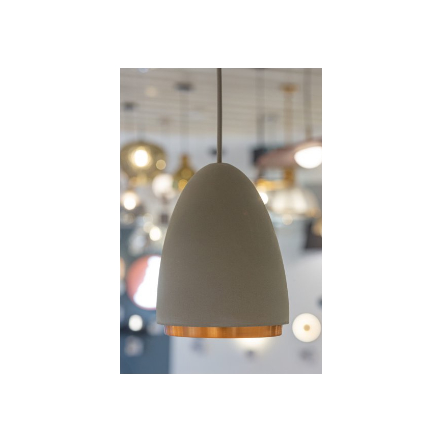 Lustr na lanku CONCRETE 1xGU10/5W/230V šedá/měděná