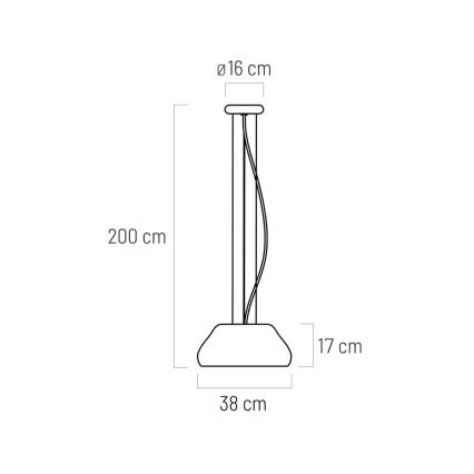 LED Lustr na lanku PADDY LED/24W/230V bílá