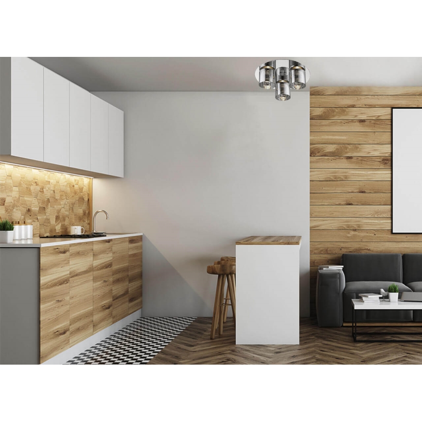 LED Stropní svítidlo EVOLUTION 3xLED/5W/230V lesklý chrom
