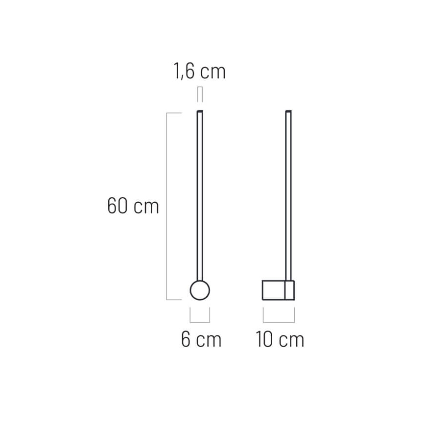  LED Nástěnné svítidlo LED/7W/230V černá