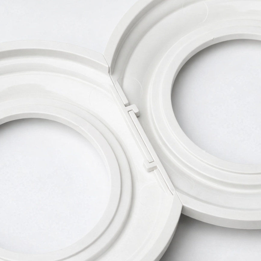 Kliklap - Dvojitá retro zásuvka domovní s rámečkem SCHUKO 230V sněhově bílá