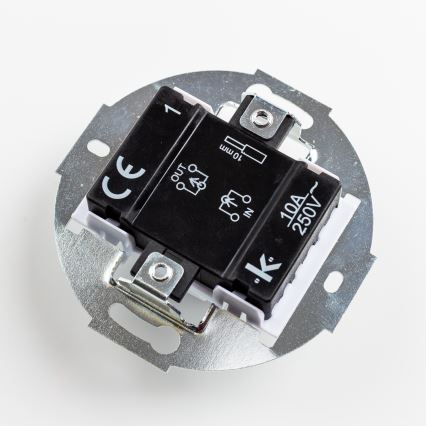 Kliklap - Dvojitý retro jednopólový vypínač s rámečkem č. 1 sněhově bílá