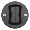 Kliklap - Retro dvojité tlačítko bez rámečku antracit