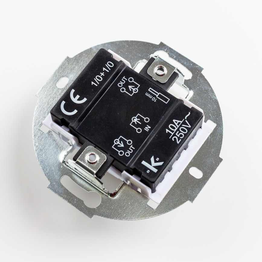 Kliklap - Retro dvojité tlačítko s rámečkem černá