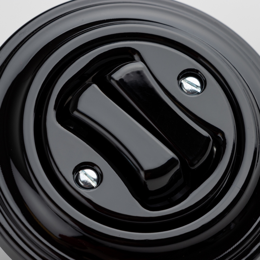 Kliklap - Retro dvojité tlačítko s rámečkem černá