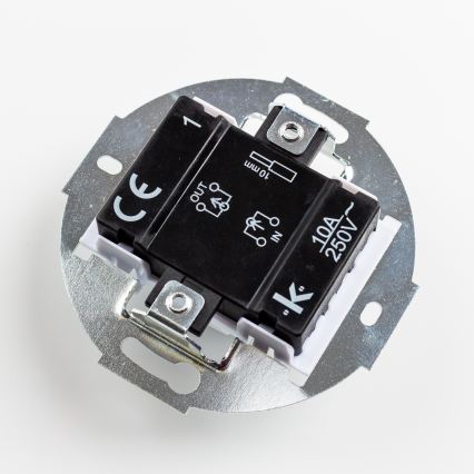 Kliklap - Retro jednopólový vypínač č. 1 a zásuvka SCHUKO 230V s rámečkem zelená