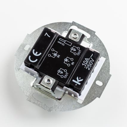 Kliklap - Retro křížový vypínač s rámečkem č. 7 šedá