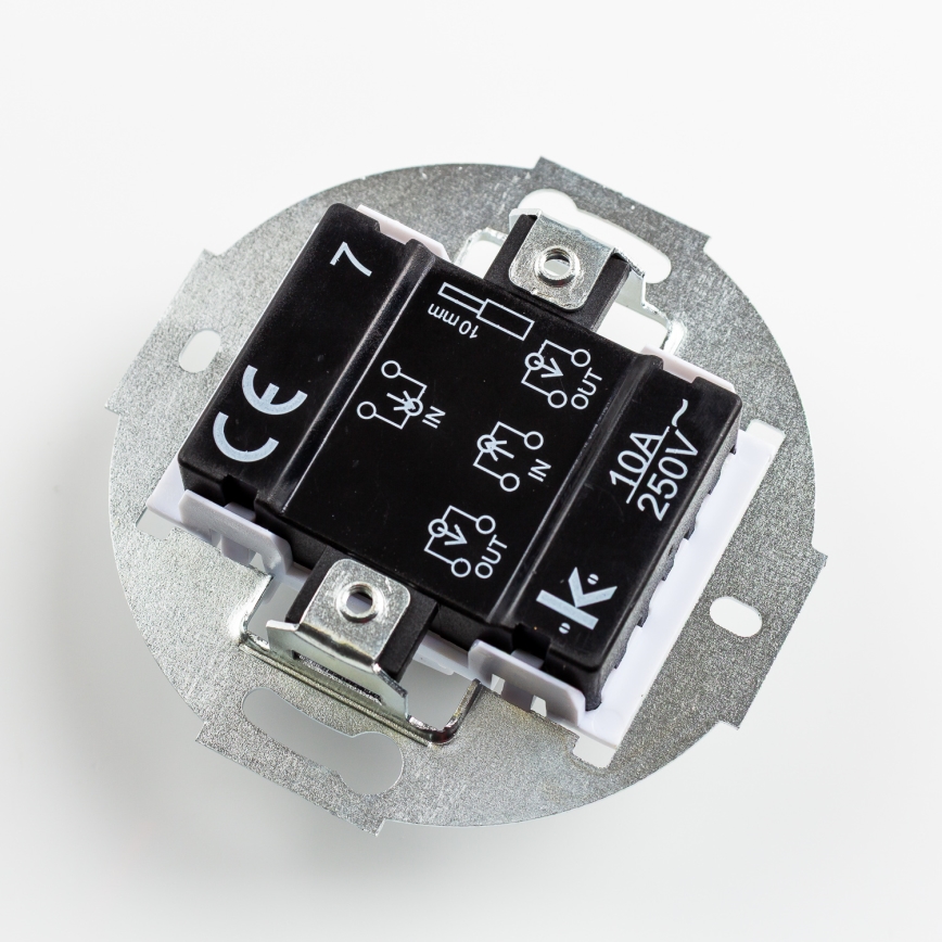 Kliklap - Retro křížový vypínač s rámečkem č. 7 šedá