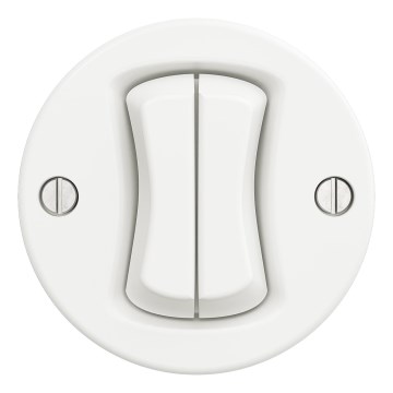 Kliklap - Retro sériový vypínač bez rámečku č. 5 bílá