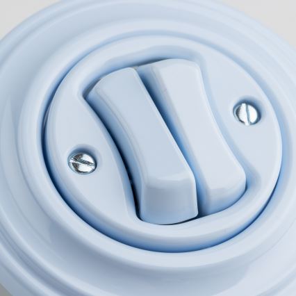 Kliklap - Retro sériový vypínač s rámečkem č. 5 modrá