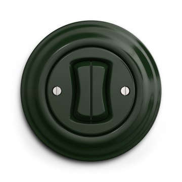Kliklap - Retro sériový vypínač s rámečkem č. 5 zelená