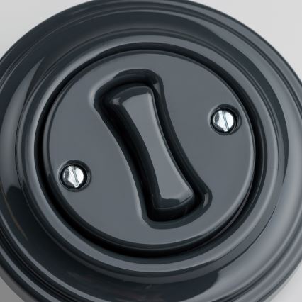 Kliklap - Retro tlačítko s rámečkem antracit