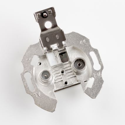 Kliklap - Retro účastnická zásuvka TV+R (koncová) s rámečkem zelená