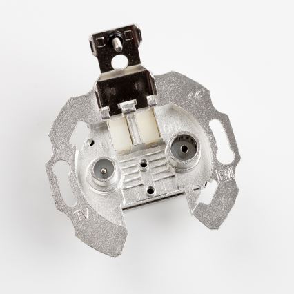 Kliklap - Retro účastnická zásuvka TV+R (průběžná) s rámečkem antracit