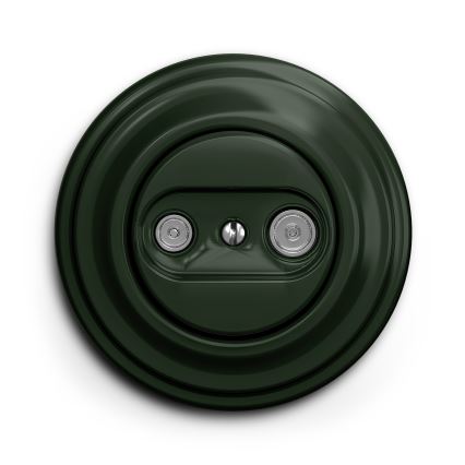 Kliklap - Retro účastnická zásuvka TV+R (průběžná) zelená