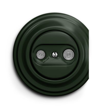 Kliklap - Retro účastnická zásuvka TV+R (průběžná) zelená