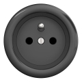 Kliklap - Retro zásuvka domovní bez rámečku 230V antracit