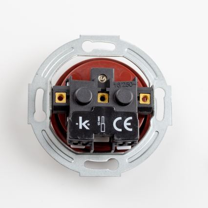 Kliklap - Retro zásuvka domovní bez rámečku 230V hnědá