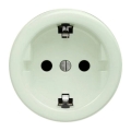 Kliklap - Retro zásuvka domovní bez rámečku SCHUKO 230V/16A mátově zelená