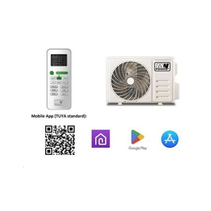 Klimatizace 12K V1 3,5 kW 12000 BTU Wi-Fi Tuya bílá + dálkové ovládání