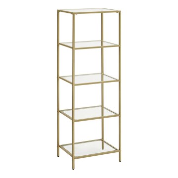 Knihovna GLASY 40x125x30 cm zlatá