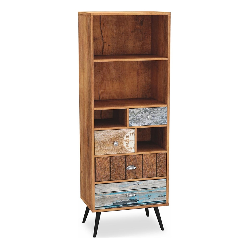 Knihovna MEZO 180x60 cm dub wotan