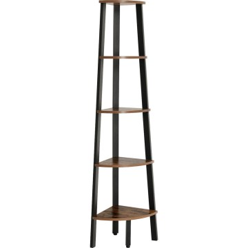 Knihovna NAVARO 34x159x34 cm hnědá/černá