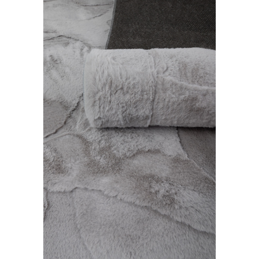 Koberec RABBIT 3D 80x150 cm světle šedá