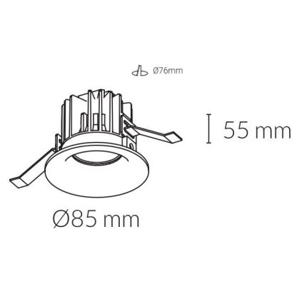 Kohl Lighting - LED Koupelnové podhledové svítidlo LUXO LED/12W/230V IP65