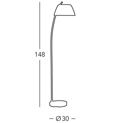 Kolarz 0051.41.6 - Stojací lampa MALMÖ 1xE27/60W/230V