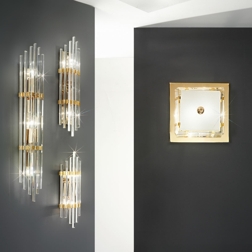 Kolarz 0342.63.3 - Nástěnné svítidlo ONTARIO 3xE14/40W/230V 60 cm 24K zlato