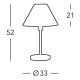 Kolarz 264.70.4 - Stolní lampa HILTON 1xE27/60W/230V