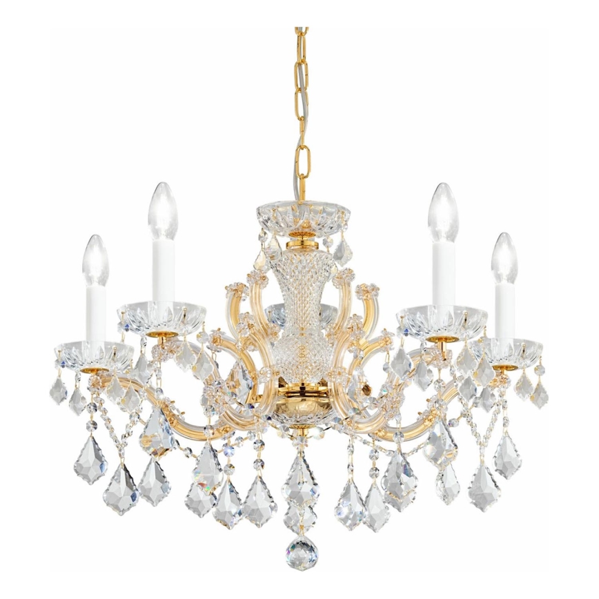 Kolarz 3149.85.3.KoT - Křišťálový lustr na řetězu MARIA LOUISE 5xE14/40W/230V 24K zlato
