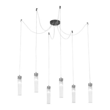 Kolarz 6009.30660 - Lustr na lanku RAGGIO 6xE14/25W/230V pavouk matný chrom