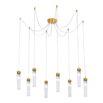 Kolarz 6009.30830 - Lustr na lanku RAGGIO 8xE14/25W/230V pavouk 24K zlato