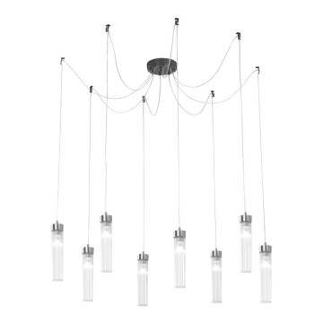 Kolarz 6009.30860 - Lustr na lanku RAGGIO 8xE14/25W/230V pavouk matný chrom